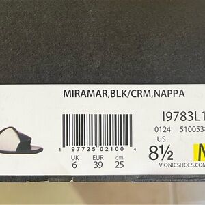 Vionic Women’s Black and Cream Leather Sandal